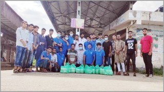 উদ্দীপ্ত তারুণ্য’র এক বছর পূর্তি উপলক্ষে অসহায়দের মাঝে খাবার বিতরণ